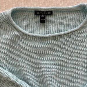 Eileen Fisher Light Blue Crew Neck Sweater
